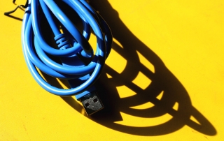 Bundles of computer wires
