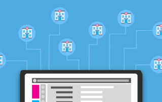 Computer surrounded by network of other computers