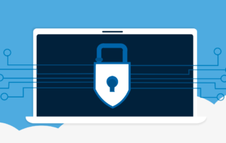 Lock in front of computer