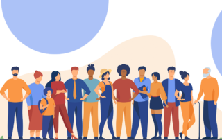 Illustration of diverse patients standing together