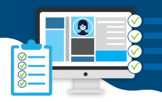 Computer and checklist together