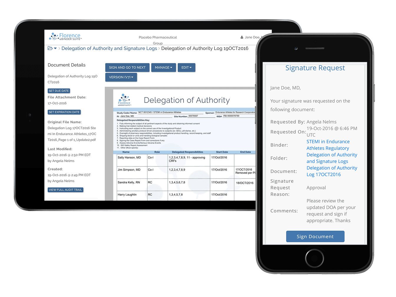 Florence eBinders eSignature eSignatures Part 11 Compliant
