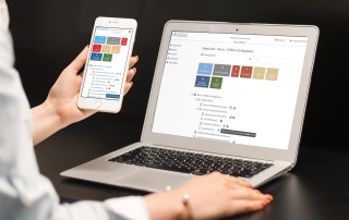 Man using Florence on laptop and phone