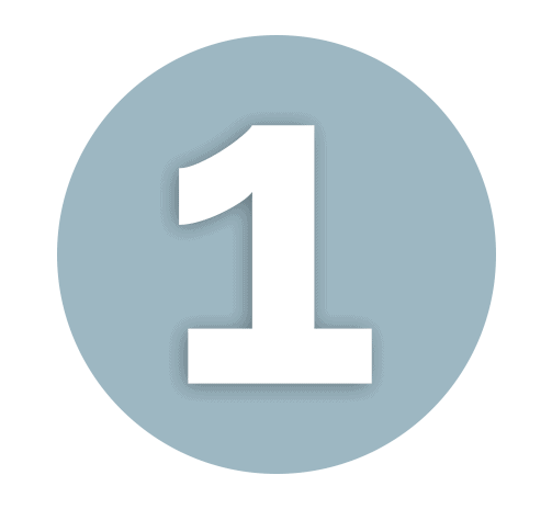 Number 1 Grey Blue Icon