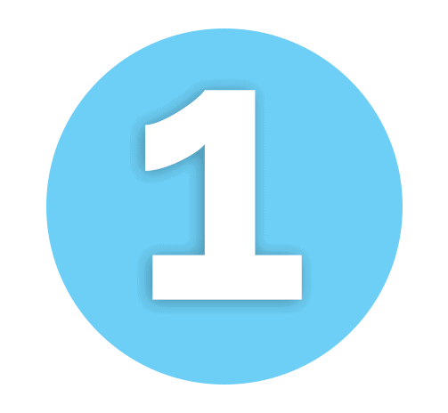 Number 1 Light Blue Icon
