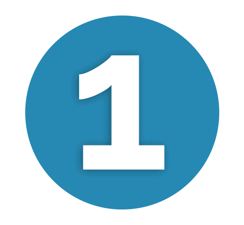 Number 1 Medium Blue Icon