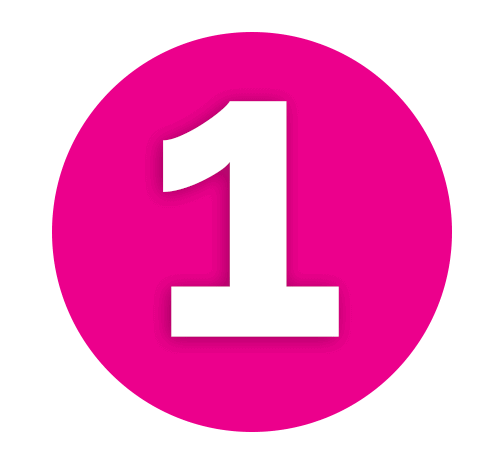 Number 1 Pink Icon