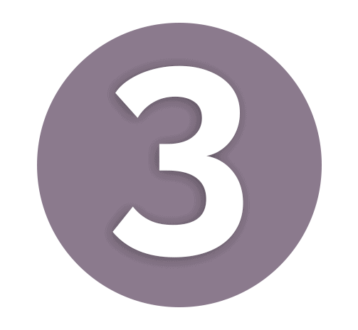 Number 3 Grey Pink