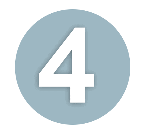 Number 4 Grey Blue Icon