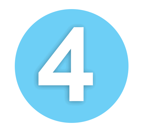 Number 4 Light Blue icon