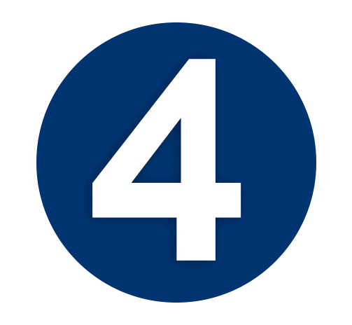 Dark Blue Number 4 Icon