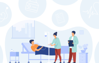 Doctors checking on patient