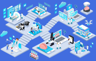 Patients and doctors together in different healthcare settings