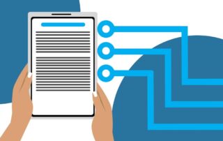 Image of hand holding tablet